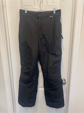 Slalom Black Snowboard Ski Pant Leg gaiters adjustable waist medium